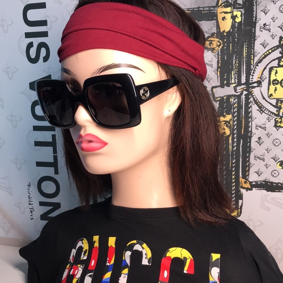 New Authentic ✨ Gucci GG0896S 001 – Oversized Black Square Sunglasses ✨ - Picture 1 of 15